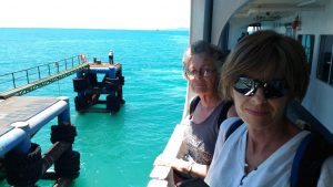 Don Sak Pier and the ferry to Koh Samui with Janneke and her mother