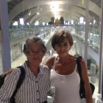 Janneke and her mother at Suvarnabhumi International Bangkok